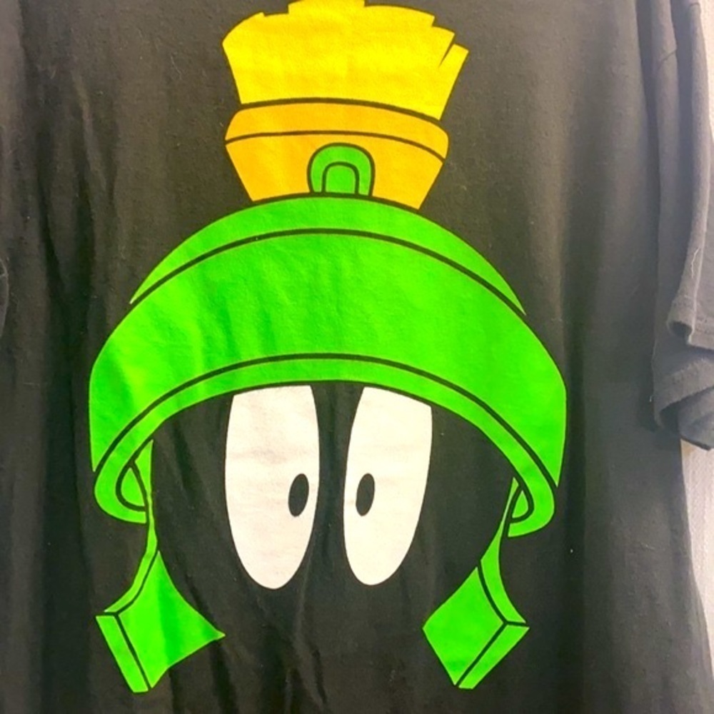 Men’s Vintage Marvin the Martian Large Head Graphic Looney Tunes Shirt Sz Lg - Picture 2 of 4